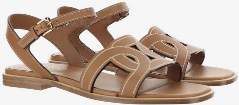 TOD'S Flat Sandals Brown Dames