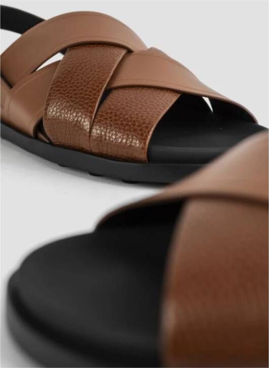 TOD'S Flat Sandals Brown Heren