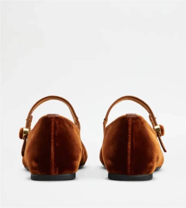 TOD'S Elegant Ballet Flats Brown Dames