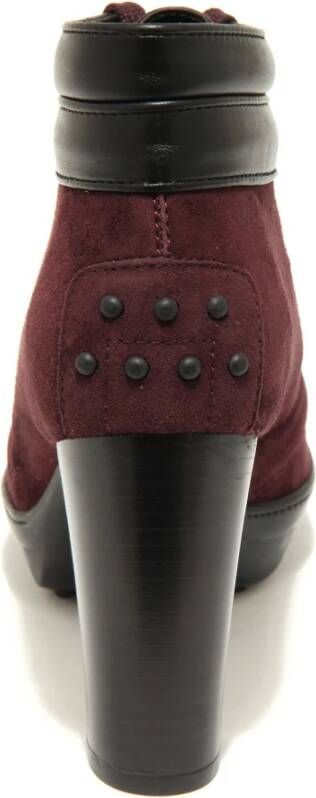 Tod's Framboos en Zwart Instap Schoenen