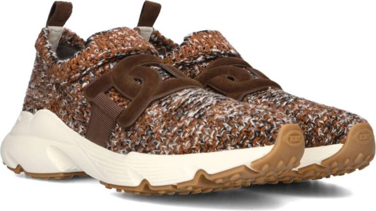 Tod's Gebreide Sneakers in Bruin