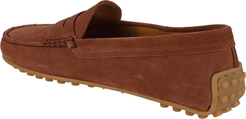 TOD'S Gomma 10L Mocassino Platte Schoenen Brown Dames