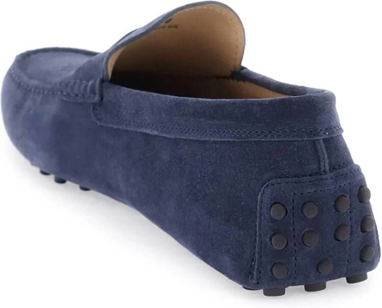 TOD'S Gommino Loafers met verhoogde stiksels Blue Heren