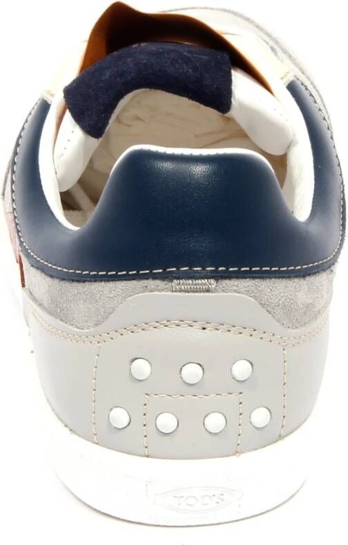 Tod's Grijs Blauw Suède Leren Veterschoenen