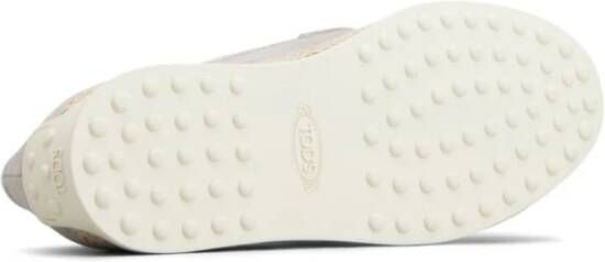 TOD'S Grijze Gomma Leren Loafers Gray Dames