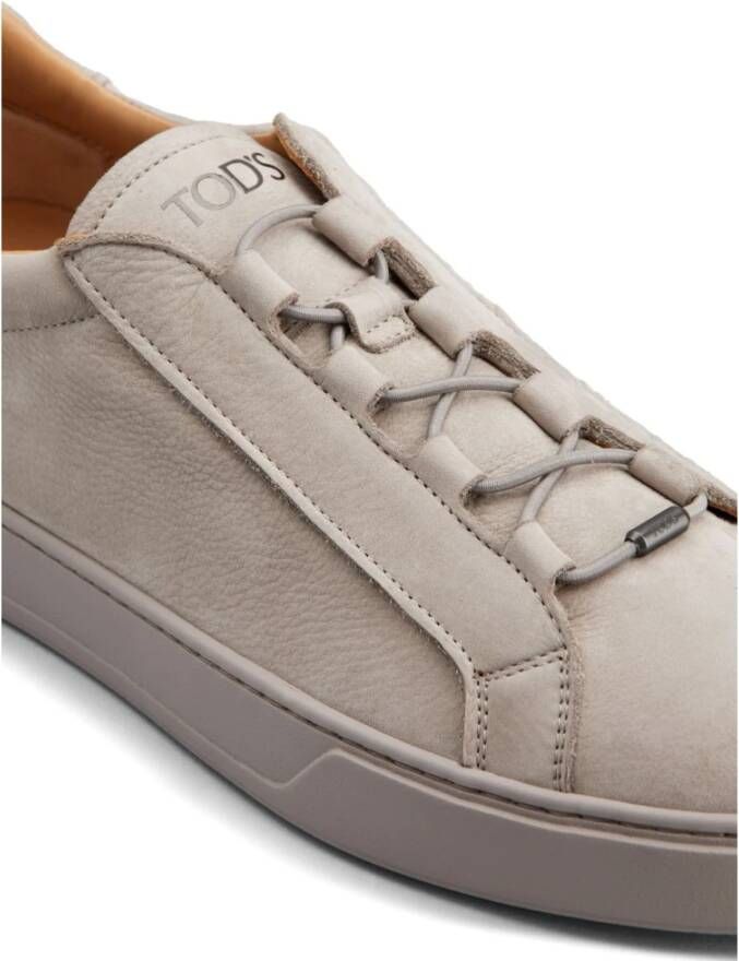 TOD'S Grijze Sneakers met Logo Print Tong Gray Heren