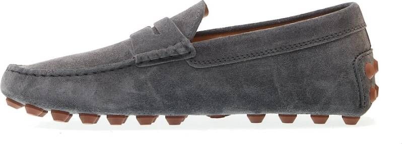 TOD'S Grijze Suède Bubble Loafer Gray Heren