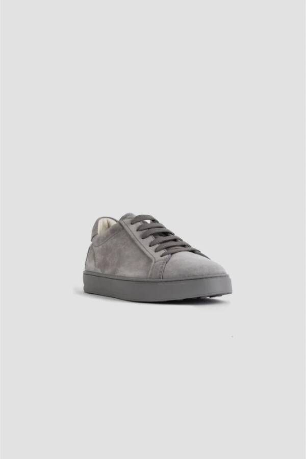 TOD'S Grijze suède leren sneakers met studs Gray Heren