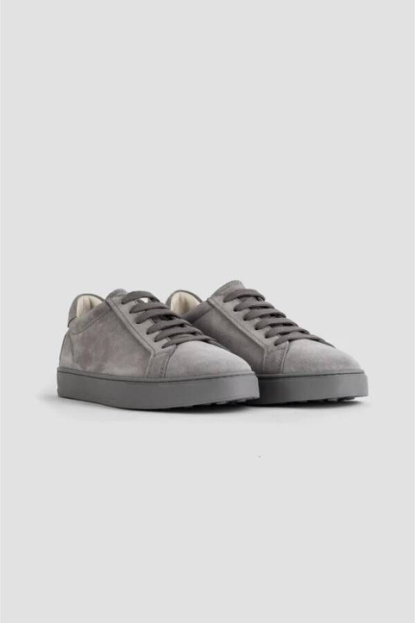 TOD'S Grijze Suède Sneakers met Spikes Gray Heren
