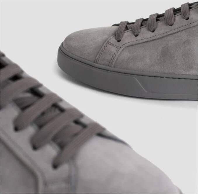 TOD'S Grijze Suède Sneakers met Spikes Gray Heren