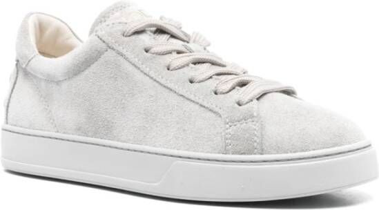 TOD'S Grijze Veterschoenen met Gewatteerde Enkel Gray Dames