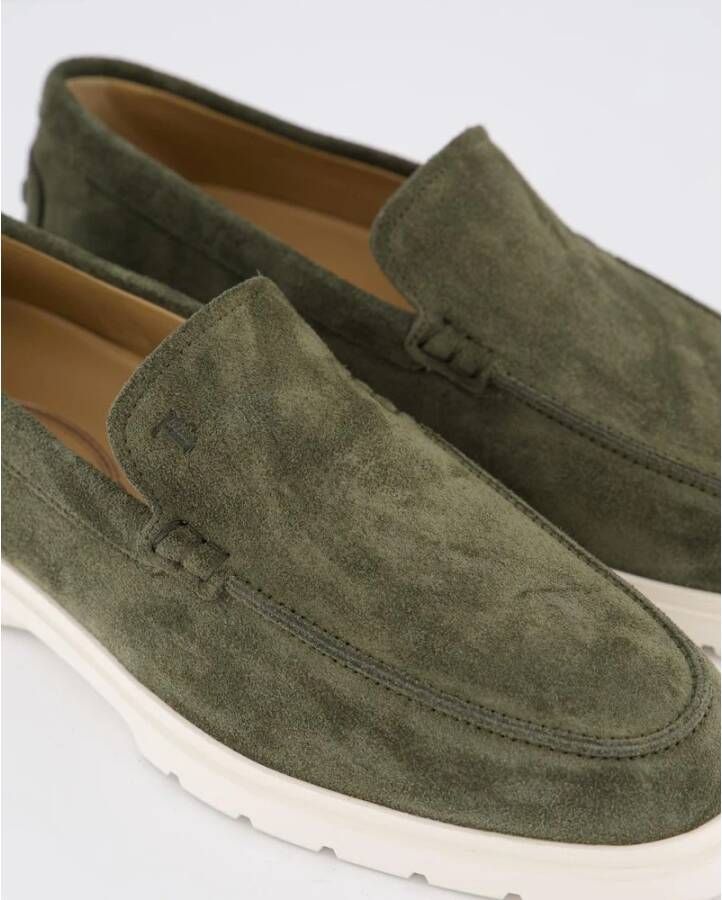 Tod's Groene Hybride Loafer Schoenen