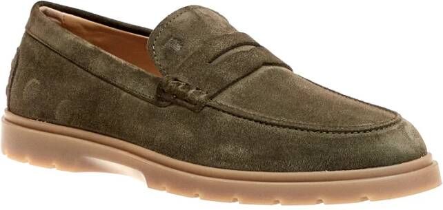 TOD'S Groene Suède Loafer Schoenen Aw23 Green Heren