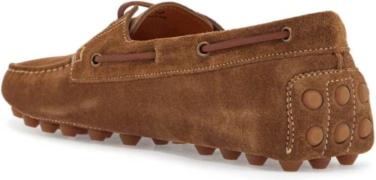 TOD'S Italiaanse leren rij-mocassin Brown Heren