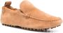 TOD'S Camel Slip-On Suede Flats With Rubber Studded Sole in bruin - Thumbnail 4