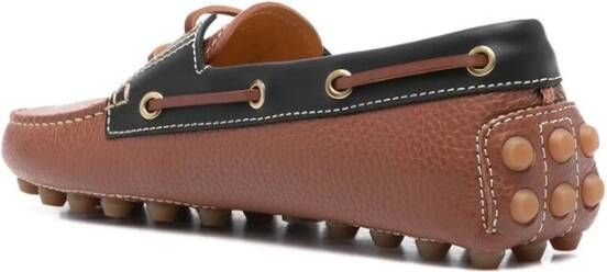 TOD'S Kameelbruine Veterschoenen Moccasins Brown Dames