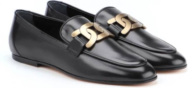 TOD'S Kate Loafers Van Leer Black Dames