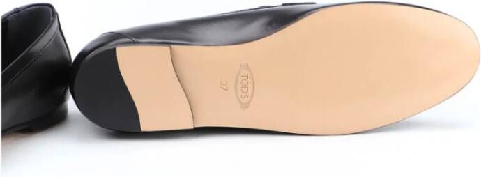 TOD'S Kate Loafers Van Leer Black Dames