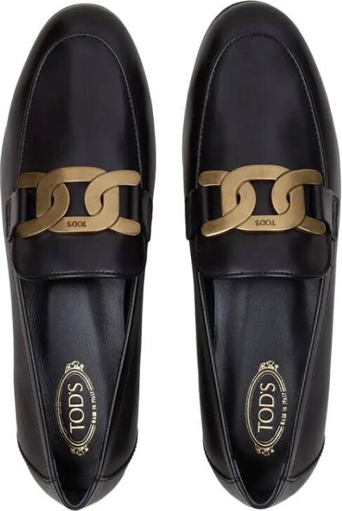 TOD'S Kate Loafers Van Leer Black Dames