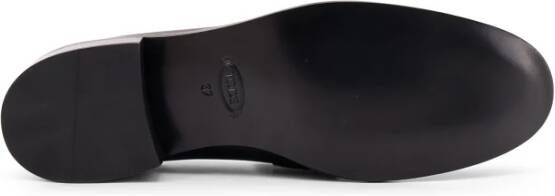 TOD'S Zwarte platte schoenen met logoplaquette Black Dames