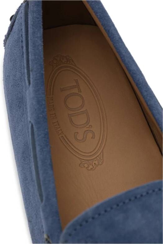 TOD'S Klassieke leren instappers Blue Heren