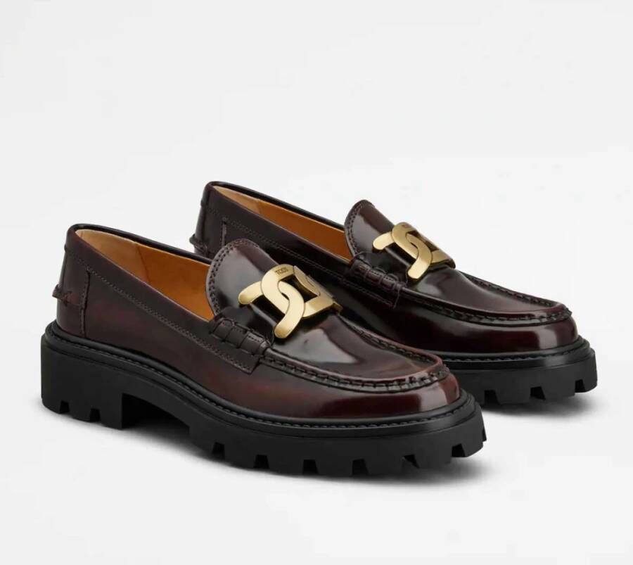 TOD'S Platte schoenen met zware rubberen ketting Red Dames - Foto 2
