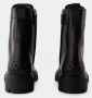 TOD'S Zwarte leren combat boots met ketting Black Dames - Thumbnail 5