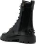 TOD'S Zwarte leren combat boots met ketting Black Dames - Thumbnail 2
