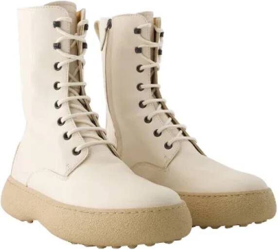 TOD'S Leather boots White Dames