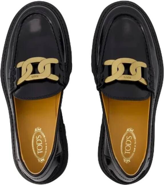 TOD'S Leather flats Black Dames
