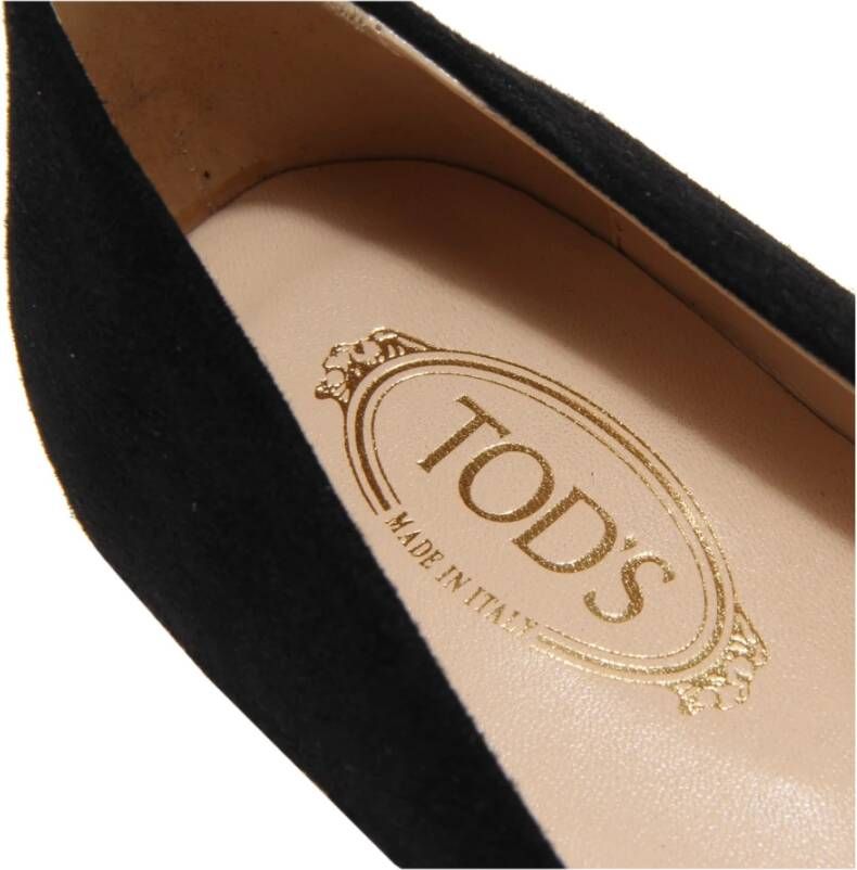 Tod's Leren Ballerina Schoenen met Plaque Detail