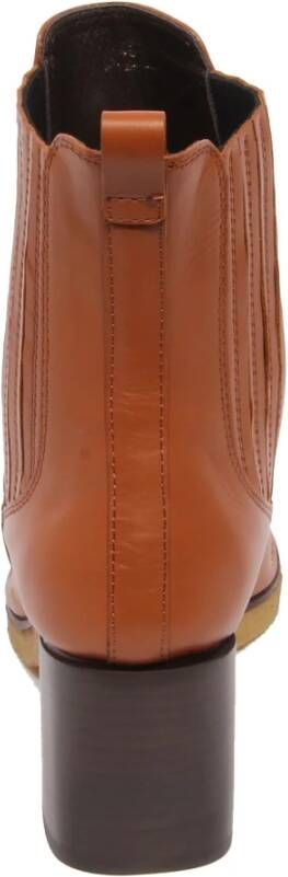 Tod's Leren enkellaars met elastisch detail