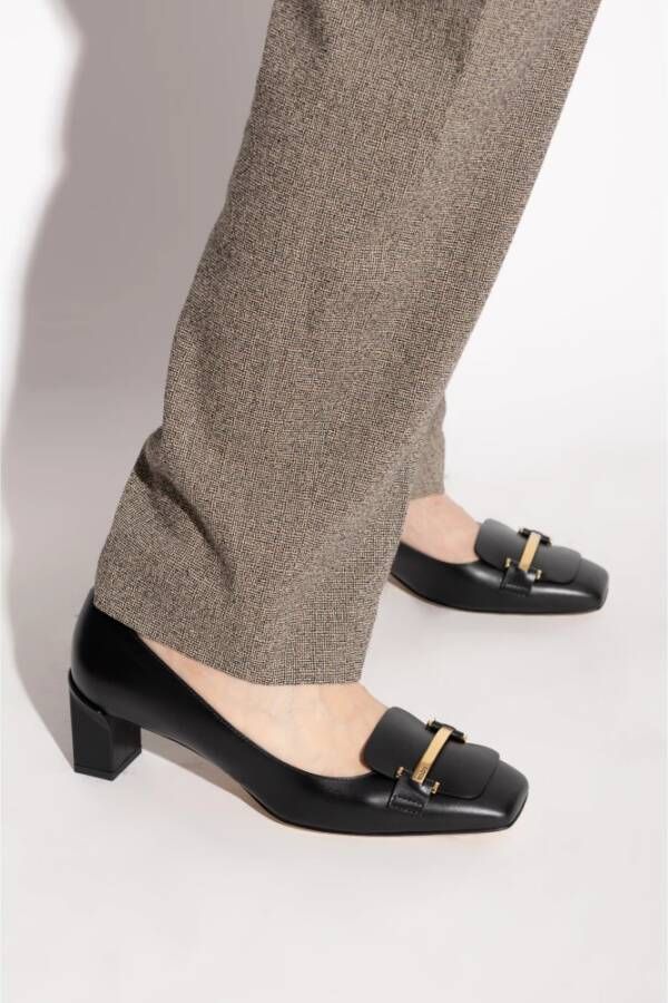 TOD'S Leren hoge hakken Black Dames