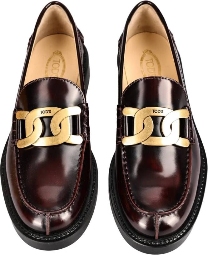 TOD'S Leren Mocassins Made in Italy Brown Dames