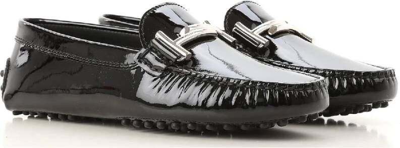 TOD'S Leren Mocassins met Metalen Gesp Black Dames