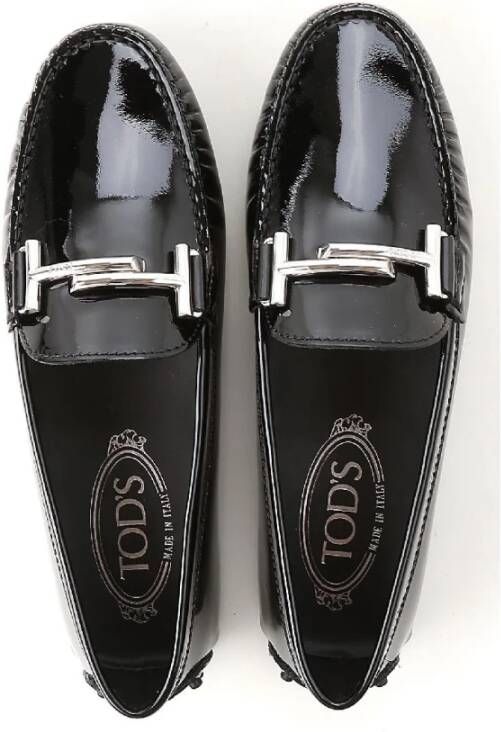 TOD'S Leren Mocassins met Metalen Gesp Black Dames