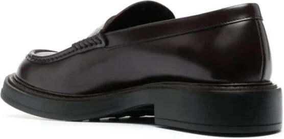 TOD'S Leren Loafer Schoen Black Heren