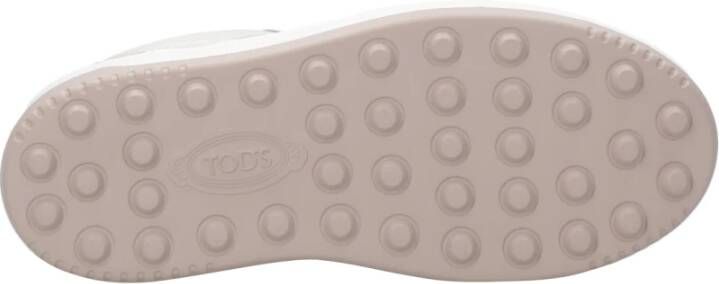 TOD'S Leren Platform Sneakers Beige Dames
