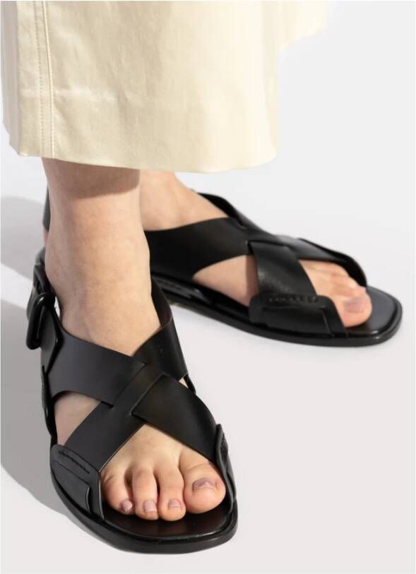 TOD'S Leren sandalen Black Dames