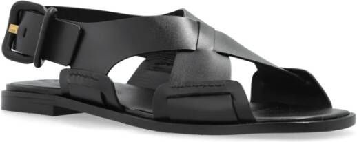 TOD'S Leren sandalen Black Dames