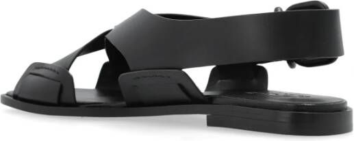 TOD'S Leren sandalen Black Dames