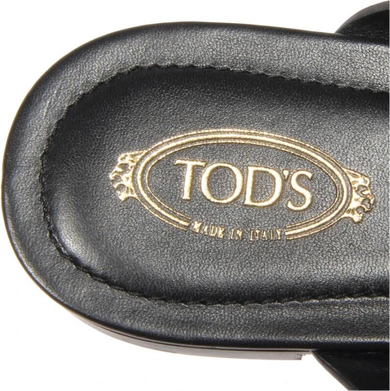 Tod's Leren sandalen met gesp in zwart