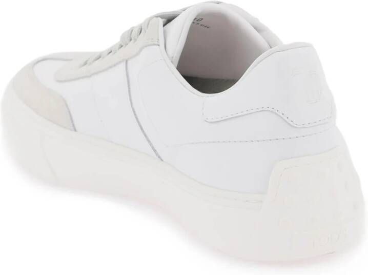 TOD'S Leren sneakers met suède details White Heren