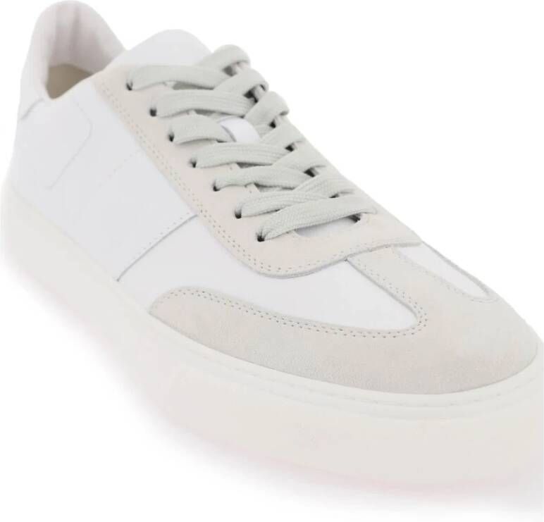 TOD'S Leren sneakers met suède details White Heren