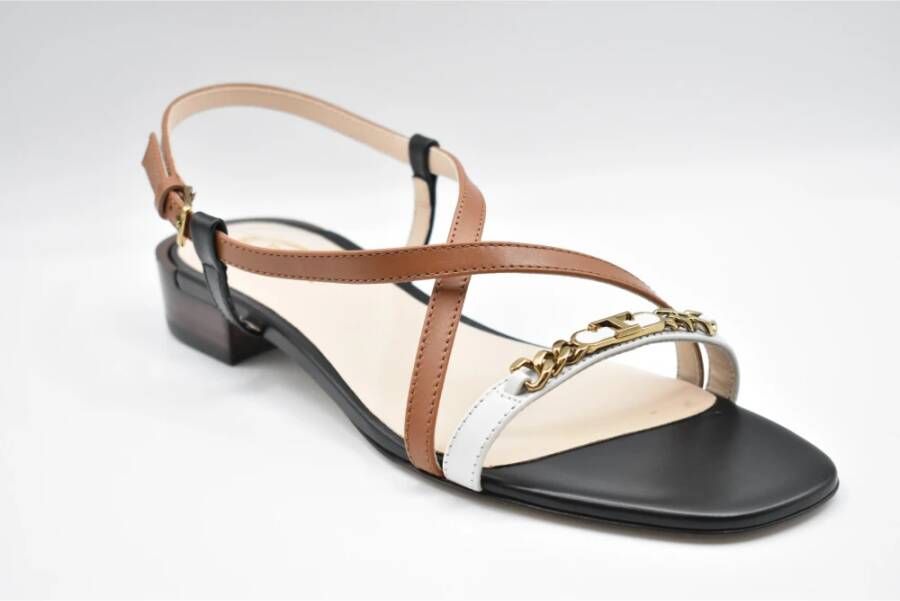 TOD'S Leren T Chain Sandalen Multicolor Dames