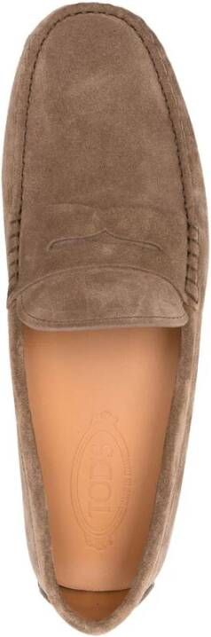 TOD'S Lichtbruine Leren Signature Schoenen Brown Heren