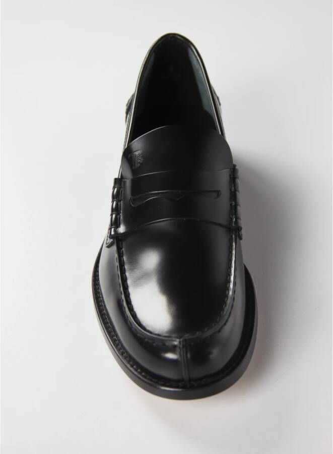 TOD'S Zwarte Mocassin Leren Platte Schoenen Black Heren