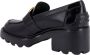 TOD'S Zwarte elegante loafers met middelhak Black Dames - Thumbnail 4