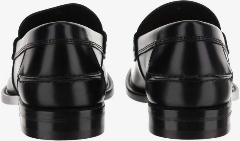 TOD'S Zwarte Leren Loafers met Kwast Detail Black Heren