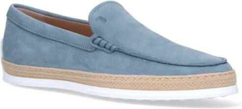 TOD'S Blauwe Slip-On Sneakers met Monogram Blue Heren